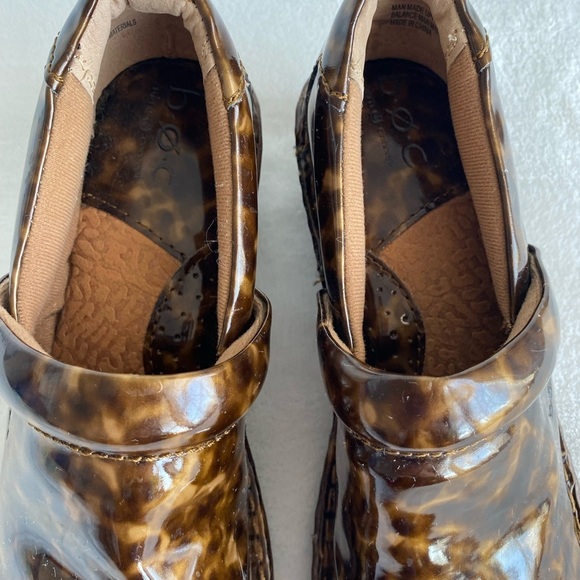 B.O.C. by Born Women's Shoes 8.5 Peggy Tortoiseshell Clogs Brown Leopard Y2K - Picture 3 of 14